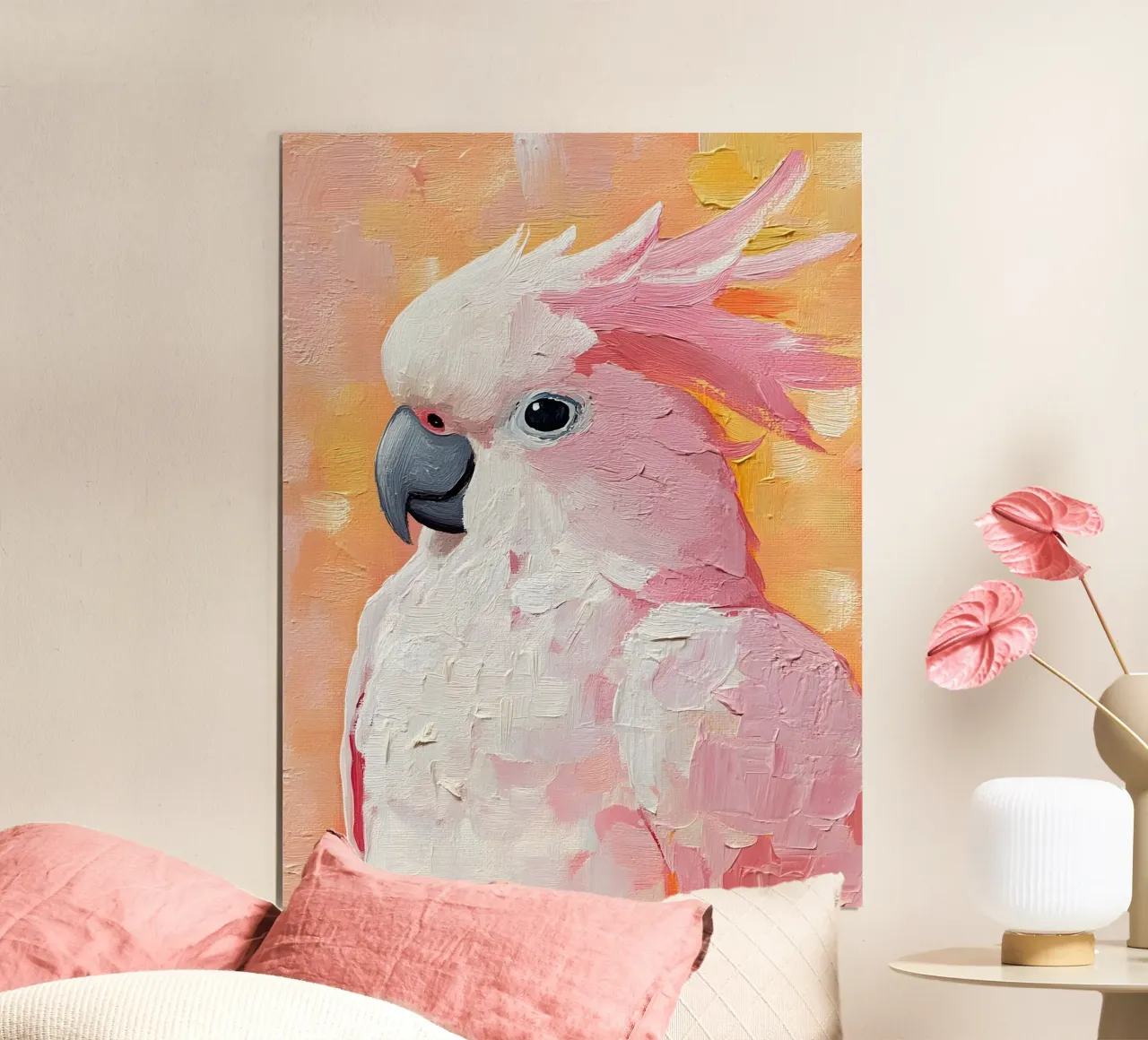 The Cockatoo poster con telaio in alluminio da Gypsy Galleria