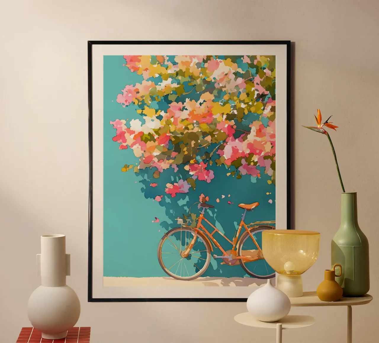 The Bicycle poster con telaio in plastica da Gypsy Galleria