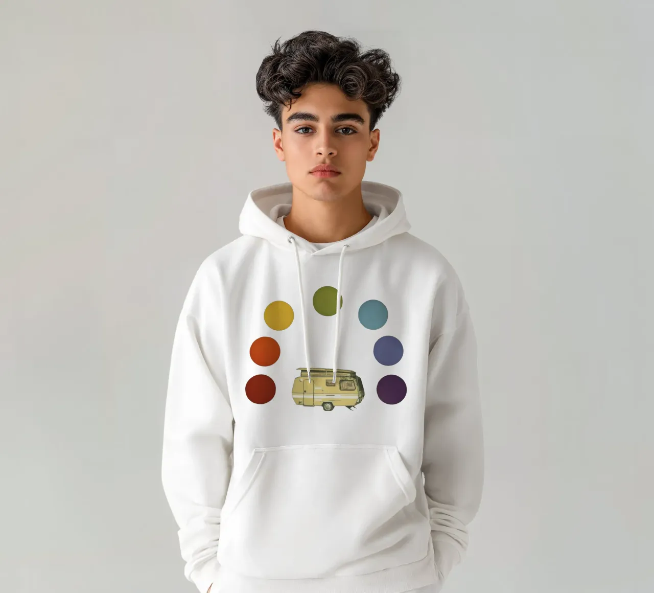 Ci siamo accampati sotto l'arcobaleno felpa con cappuccio da Cassia Beck Collage