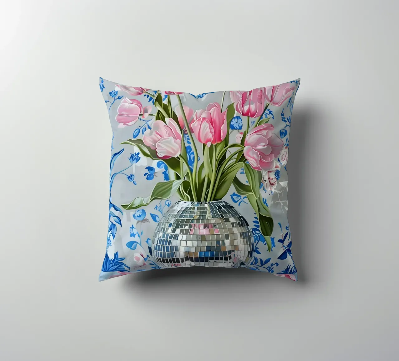 Disco Tulips cuscino da Gypsy Galleria