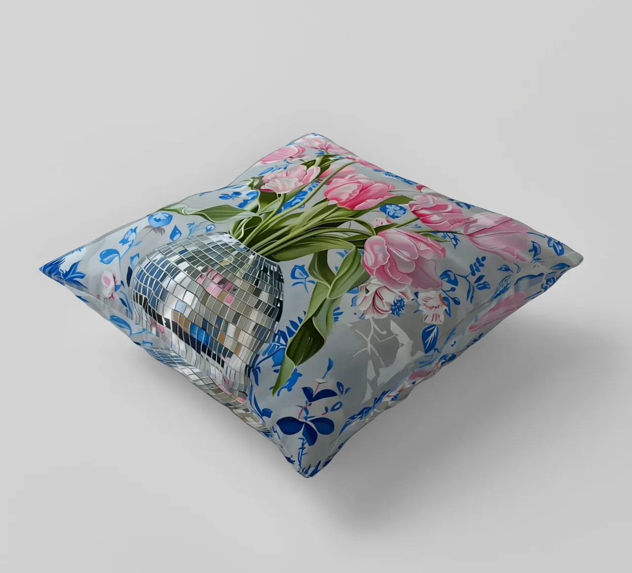 Disco Tulips cuscino da Gypsy Galleria