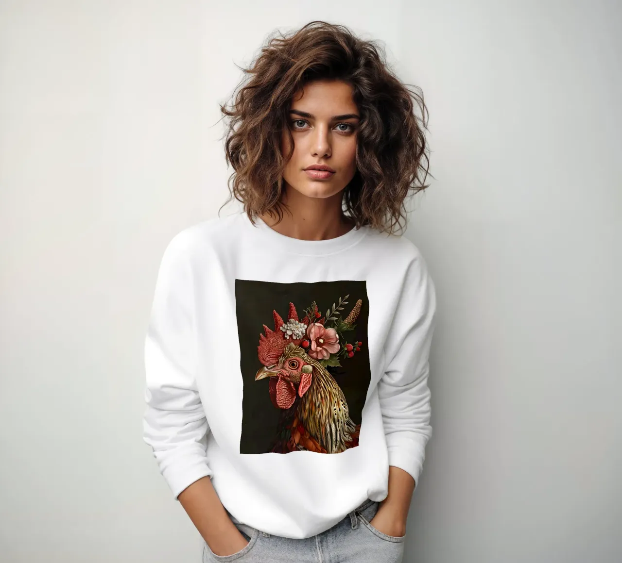 The Floral Hen felpa da Gypsy Galleria
