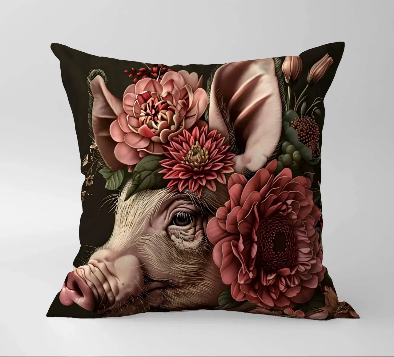The Floral Pig cuscino da Gypsy Galleria