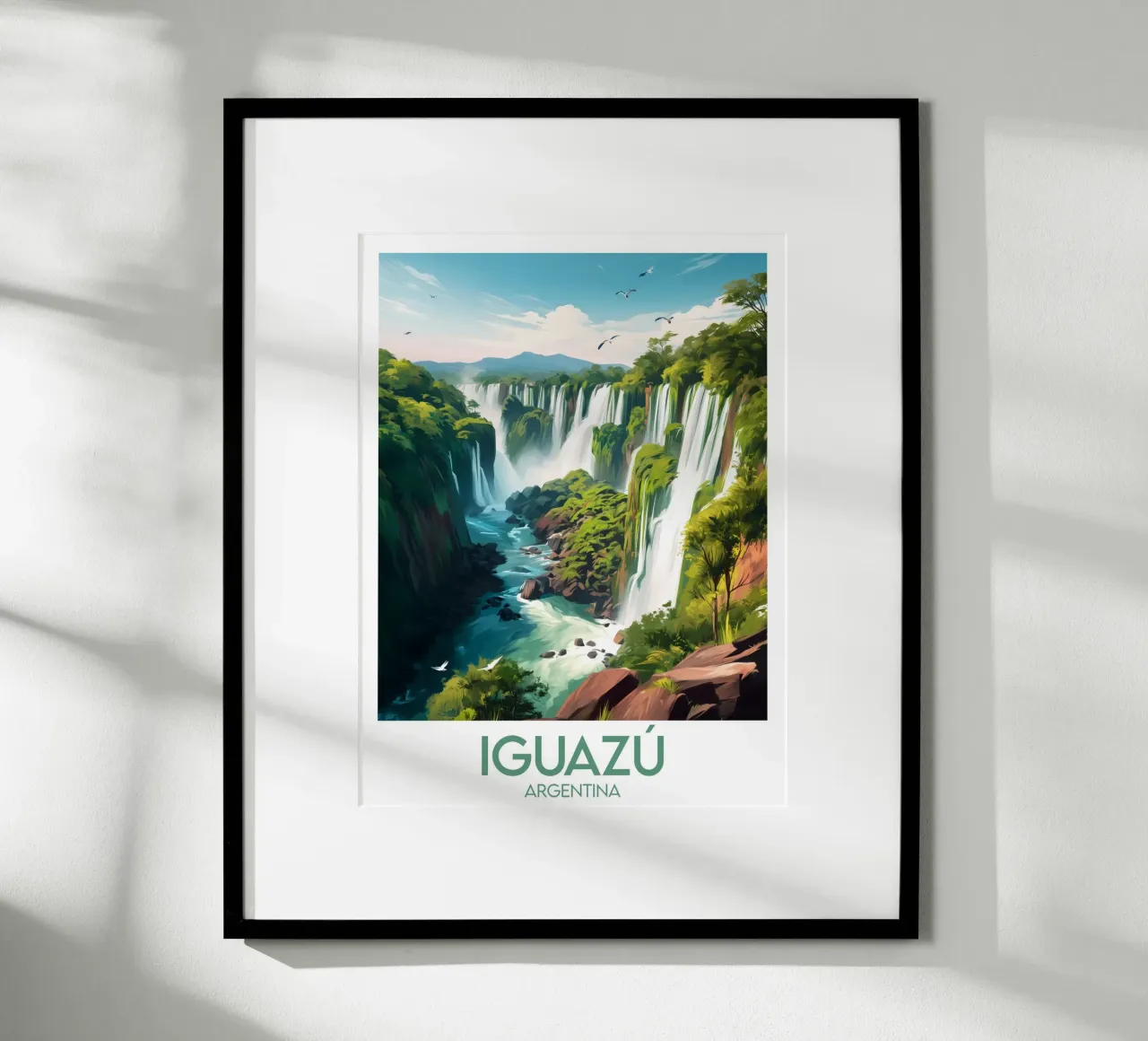 Affiche Iguazú poster con telaio in legno da Frame the World