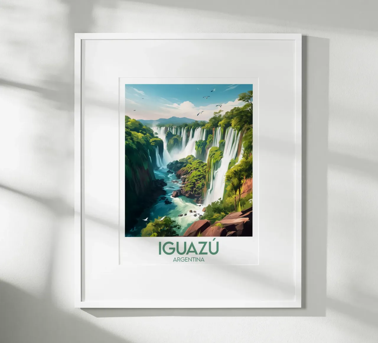 Affiche Iguazú poster con telaio in legno da Frame the World