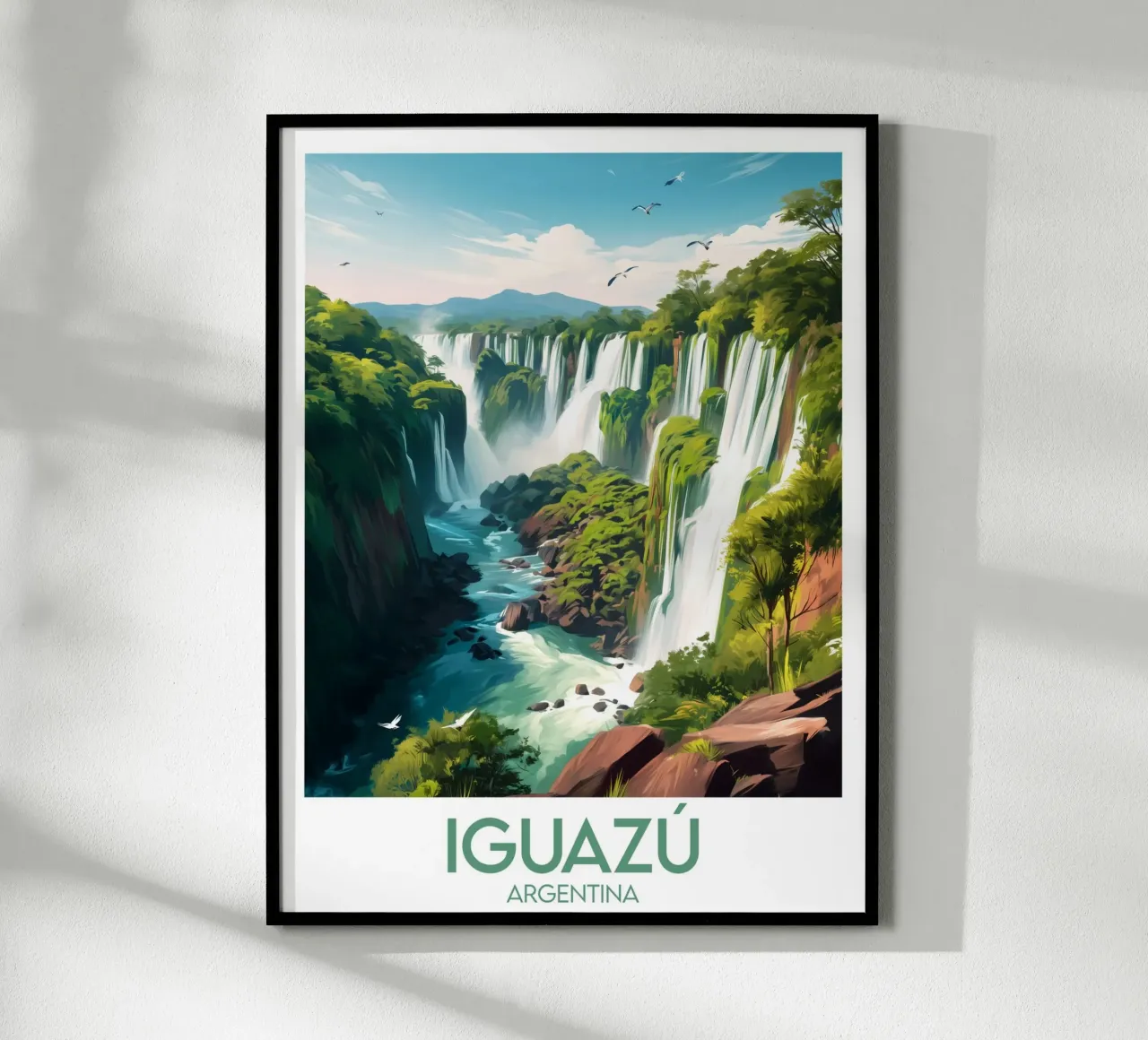 Affiche Iguazú poster con telaio in legno da Frame the World