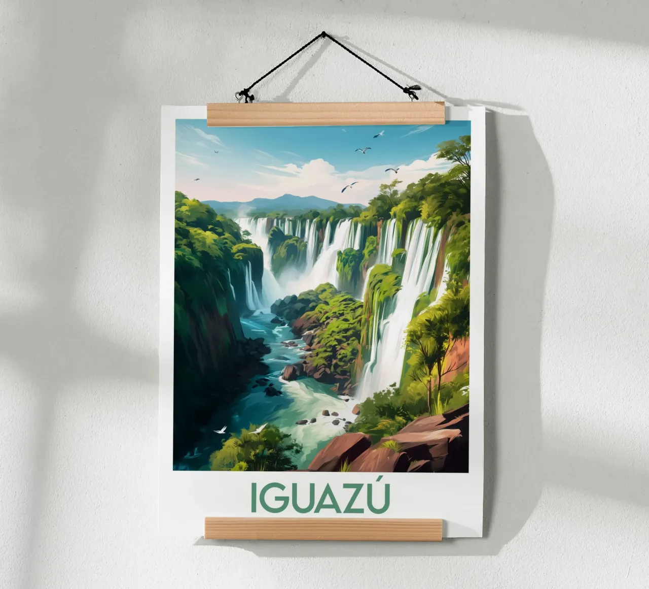 Affiche Iguazú poster con telaio in legno da Frame the World