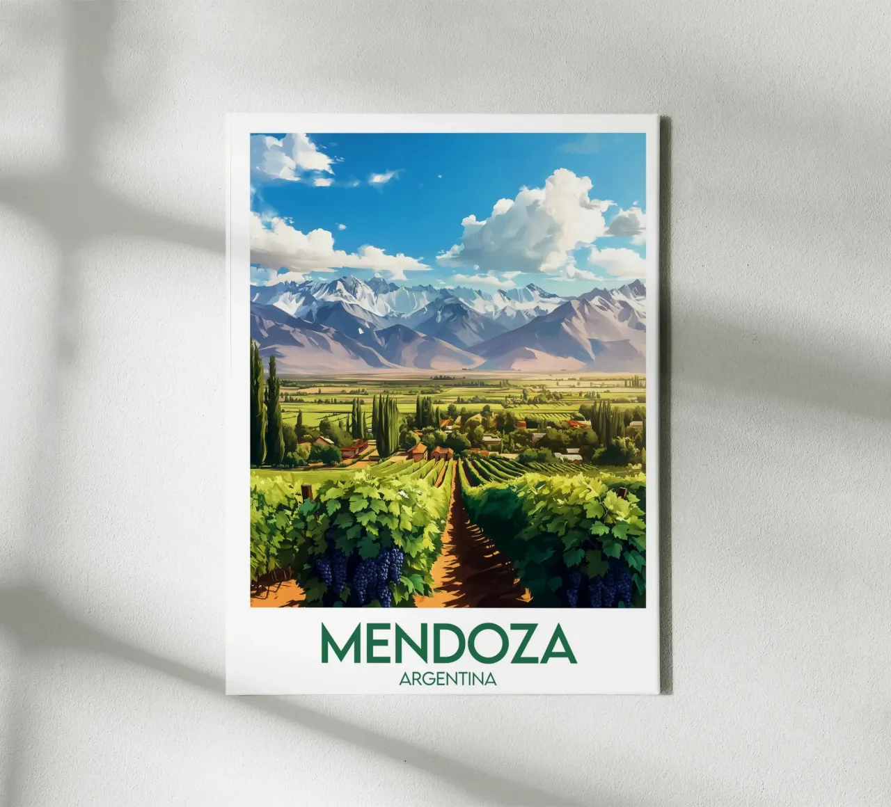 Affiche Mendoza tela con Cornice a cassetta da Frame the World