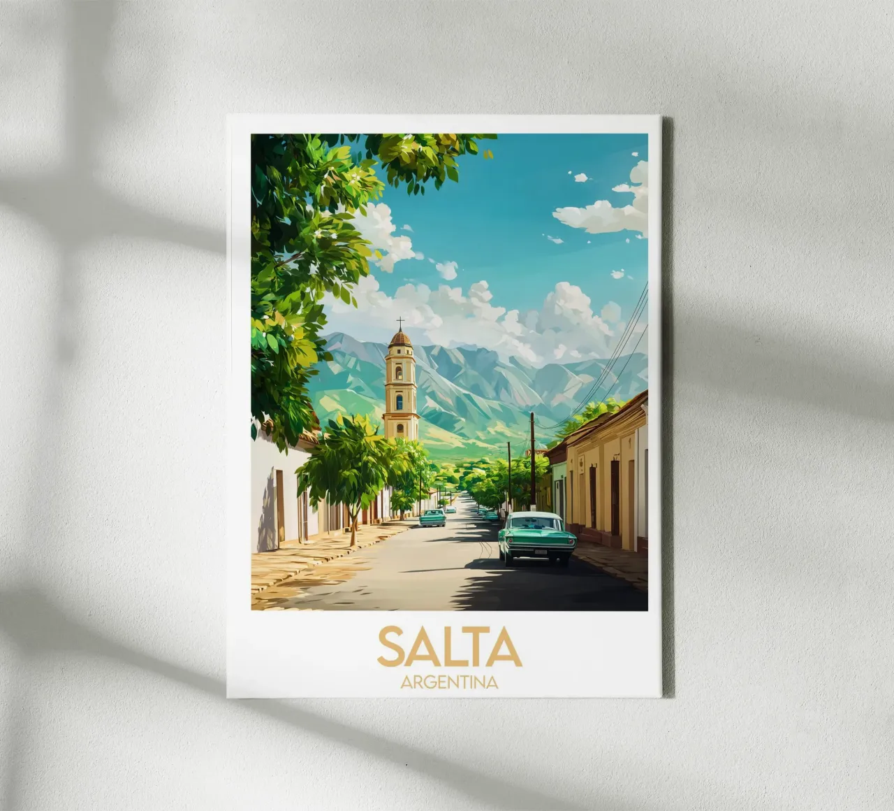 Springen canvas met Baklijst van Frame the World