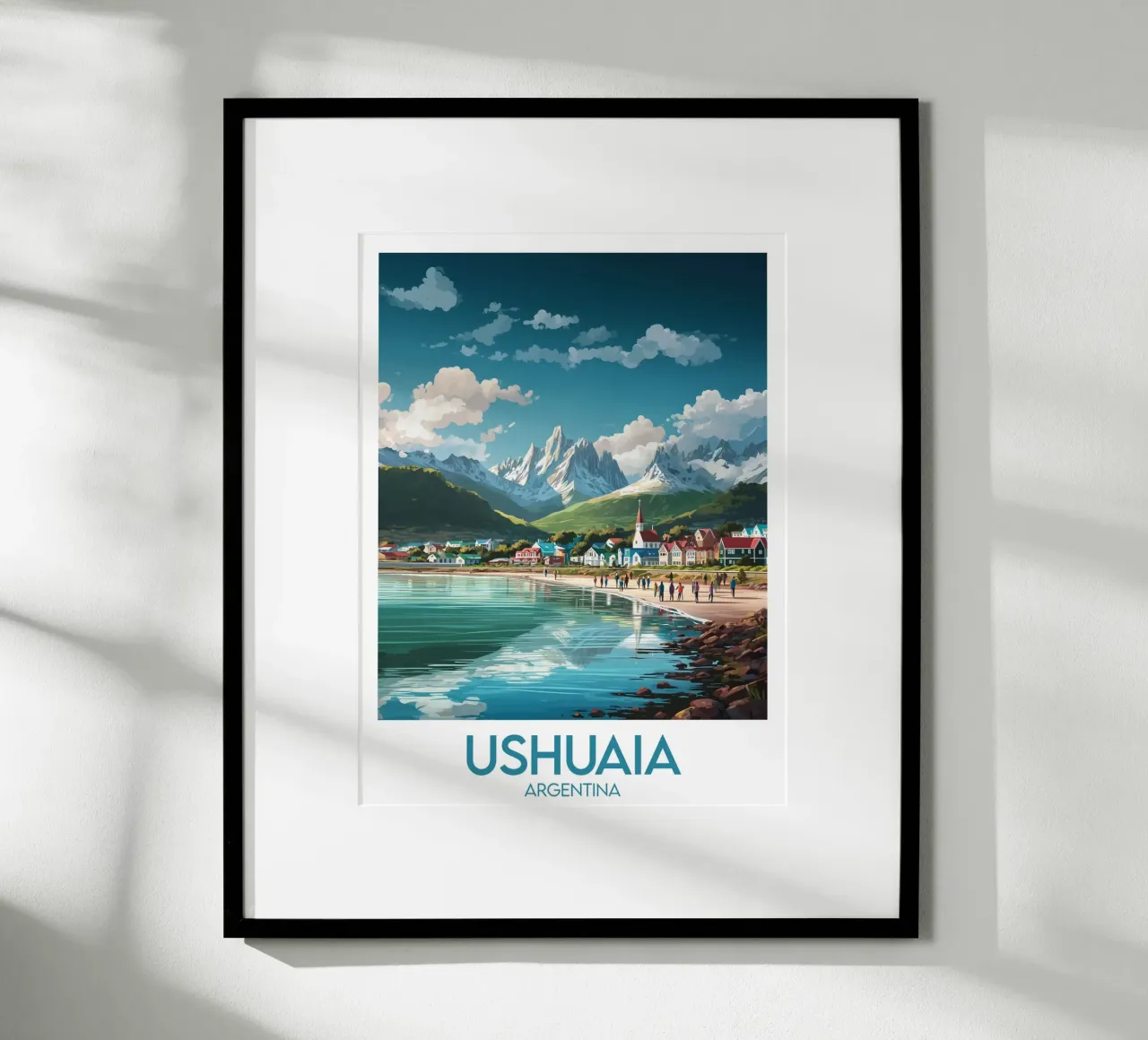 Affiche Ushuaia poster con telaio in legno da Frame the World