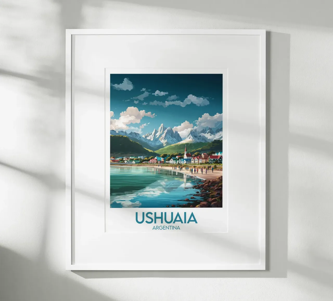 Affiche Ushuaia poster con telaio in legno da Frame the World