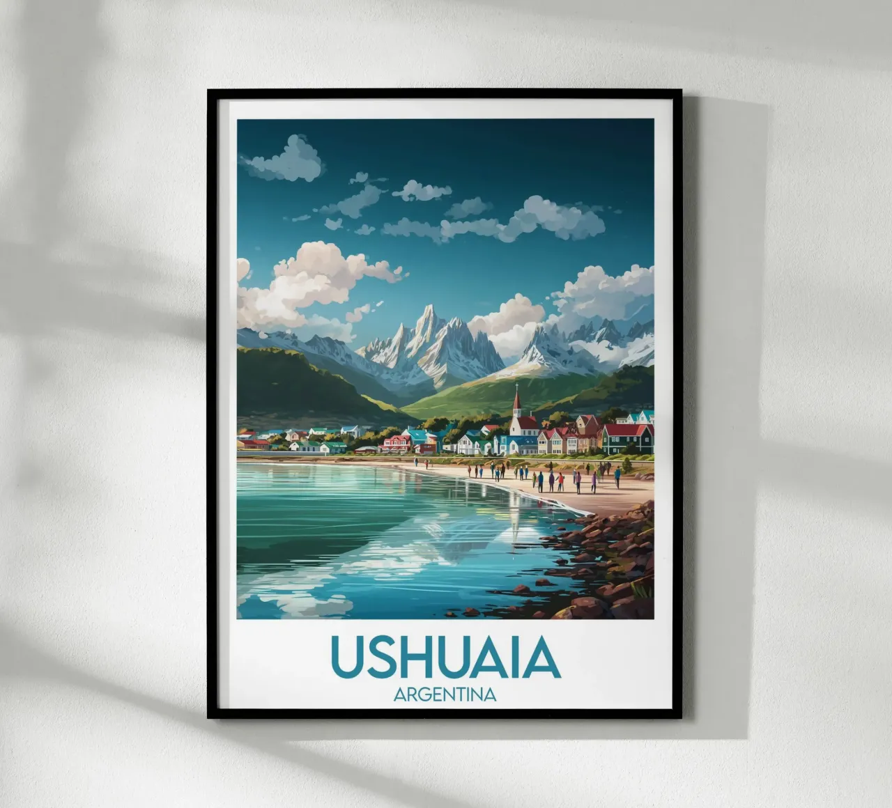 Affiche Ushuaia poster con telaio in legno da Frame the World
