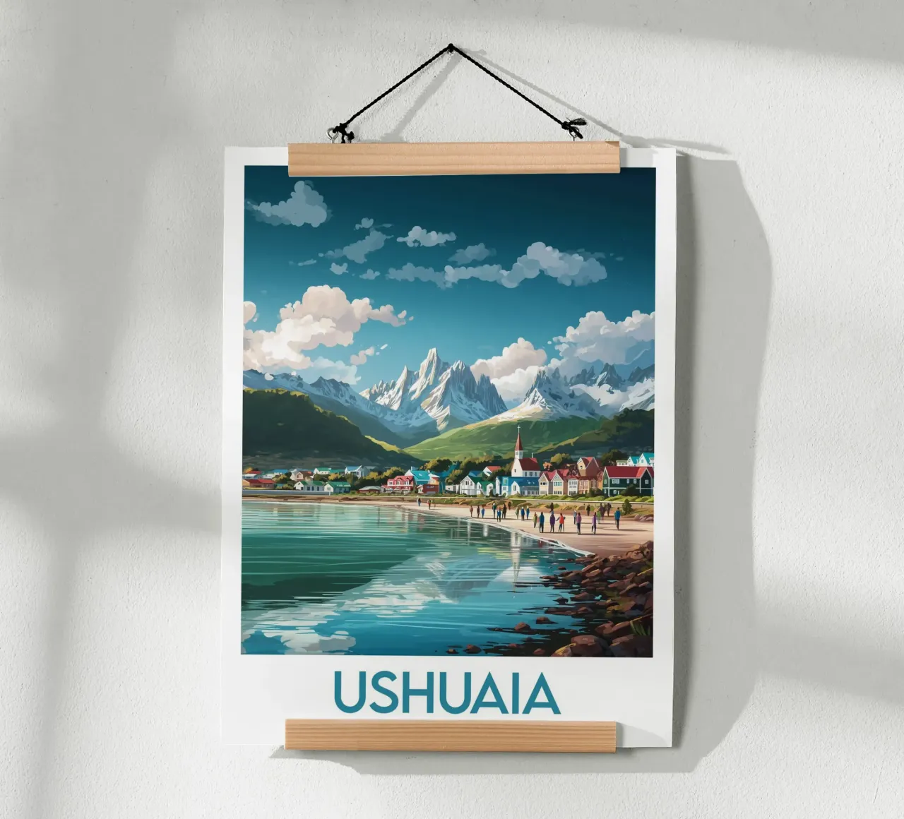 Affiche Ushuaia poster con telaio in legno da Frame the World