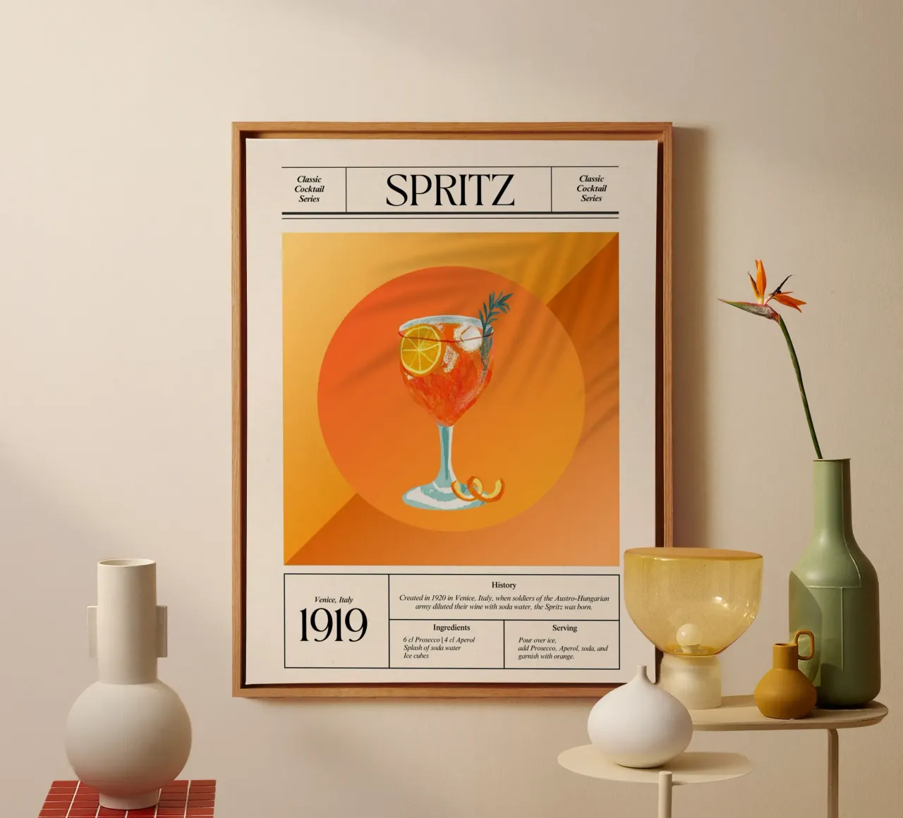 SPRITZ tela con Cornice a cassetta da ArtDesign by KBK