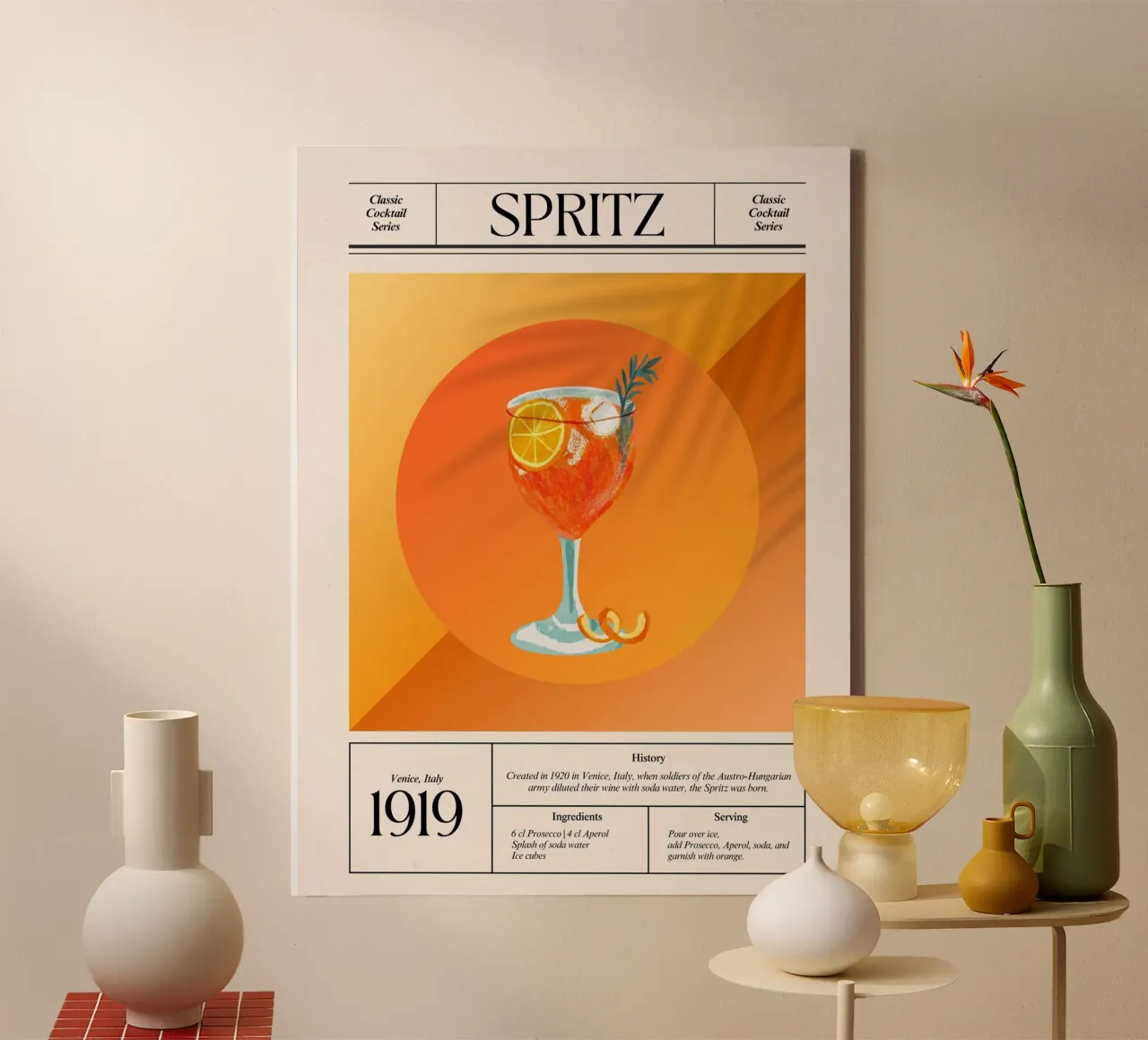 SPRITZ tela con Cornice a cassetta da ArtDesign by KBK