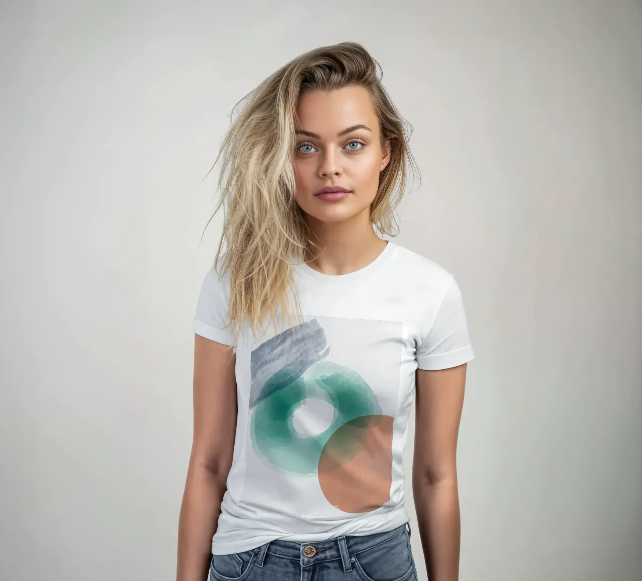 Minimalist Art VII women's fitted t-shirt by 🎁 ARTVI-SHOP