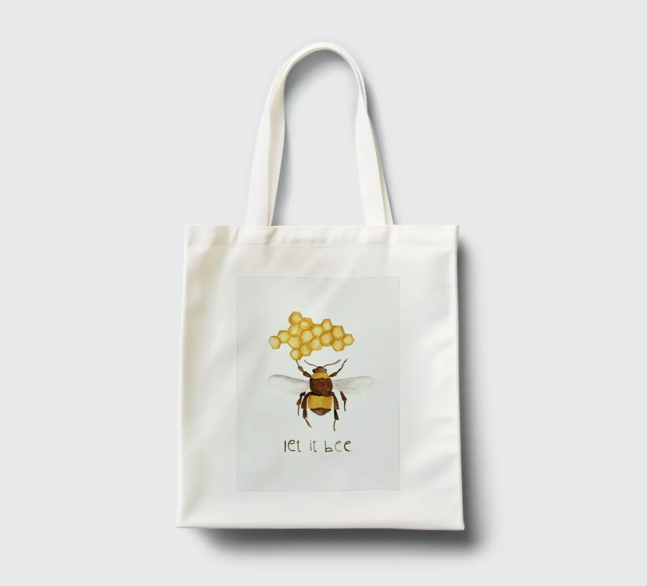 Let it Bee borsa in juta da Nathys_illustration