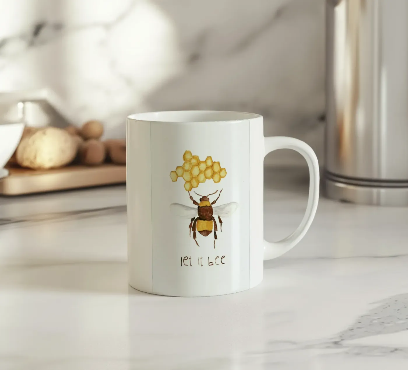 Let it Bee tazza in ceramica da Nathys_illustration