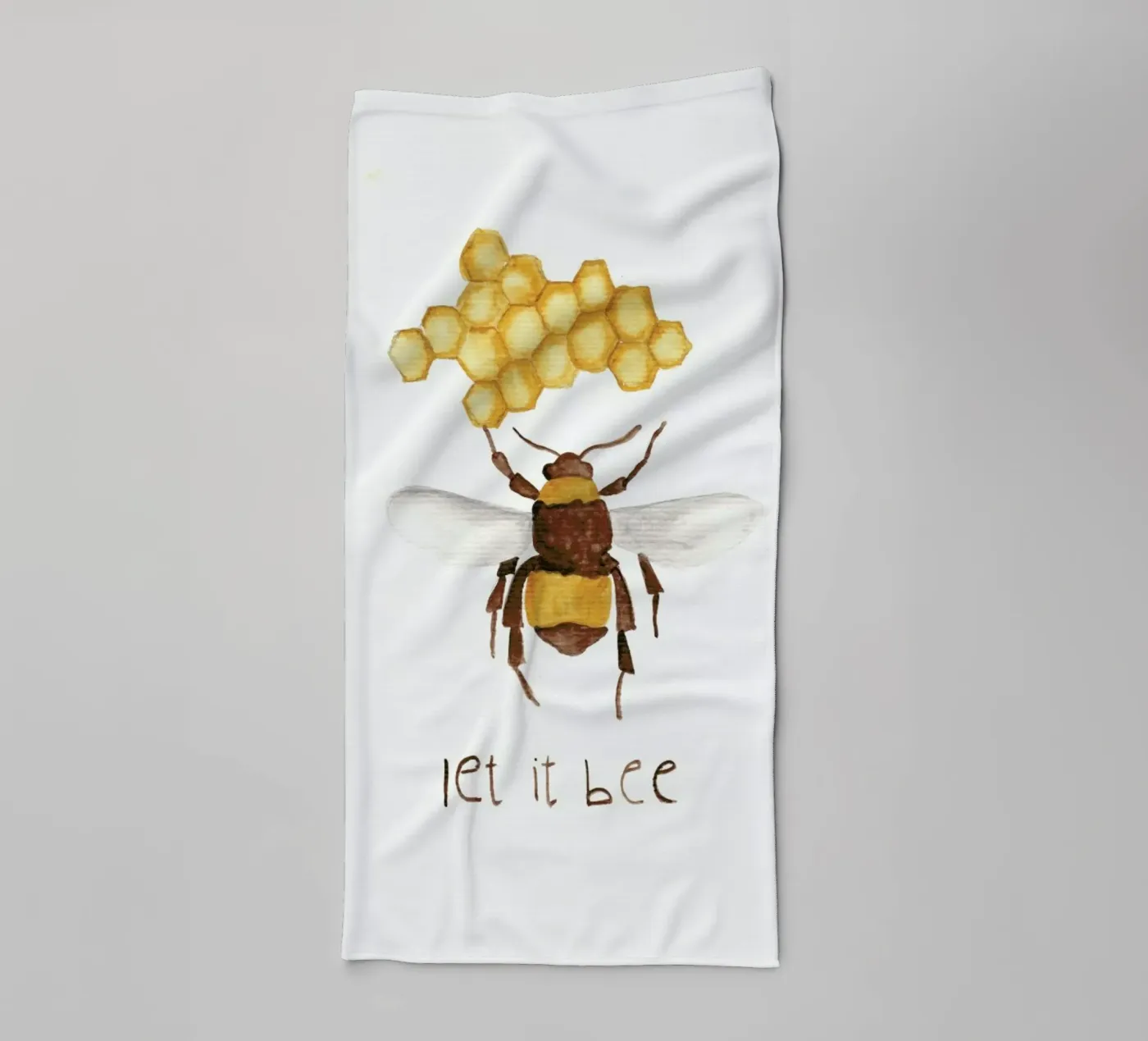 Let it Bee towel by Nathys_illustration