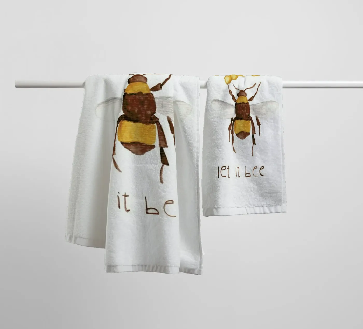 Let it Bee towel by Nathys_illustration