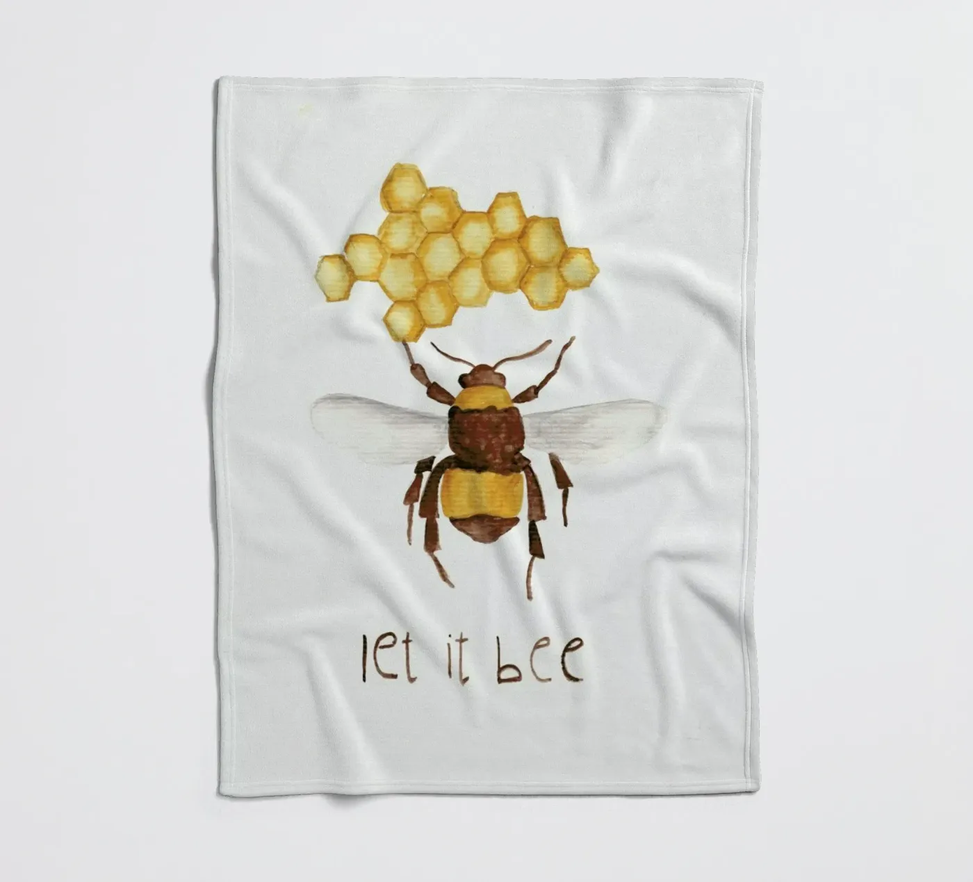 Let it Bee fleecedeken van Nathys_illustration