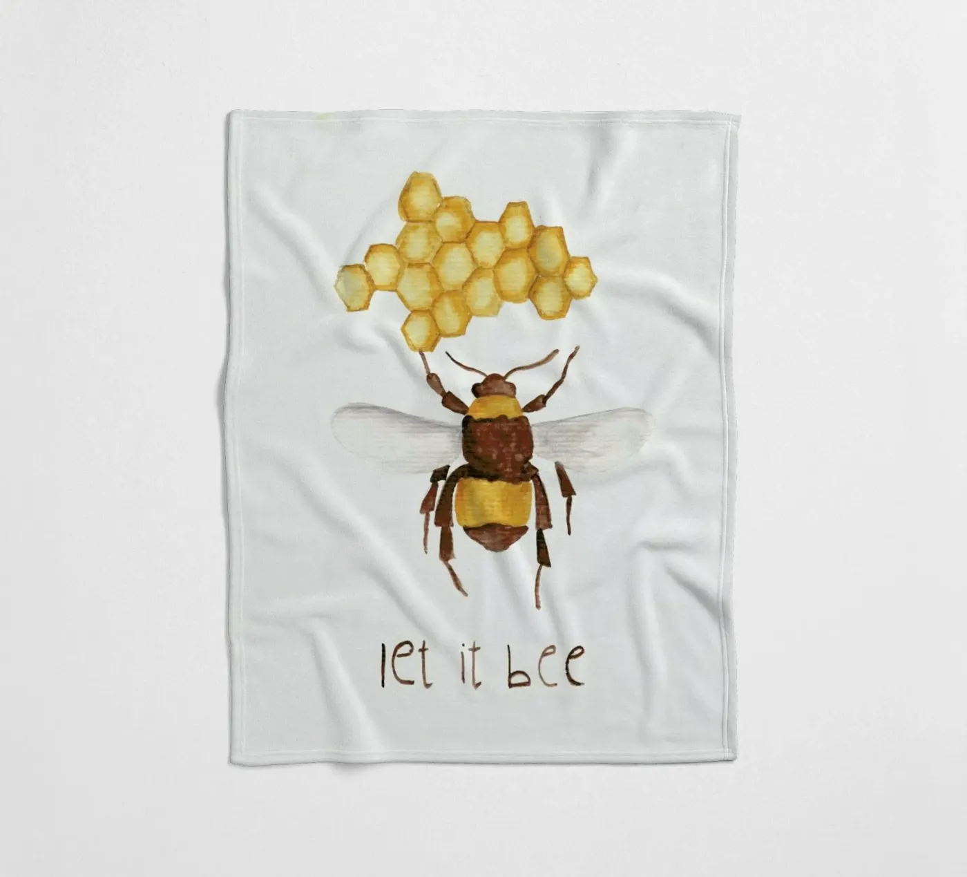 Let it Bee fleecedeken van Nathys_illustration