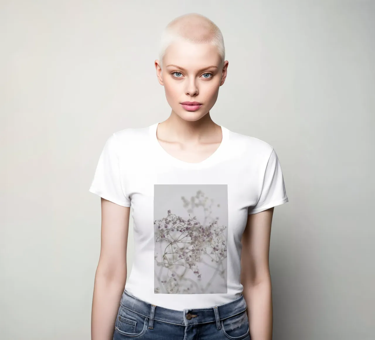 Blossoms In The Field women's fitted t-shirt by Studio Nahili