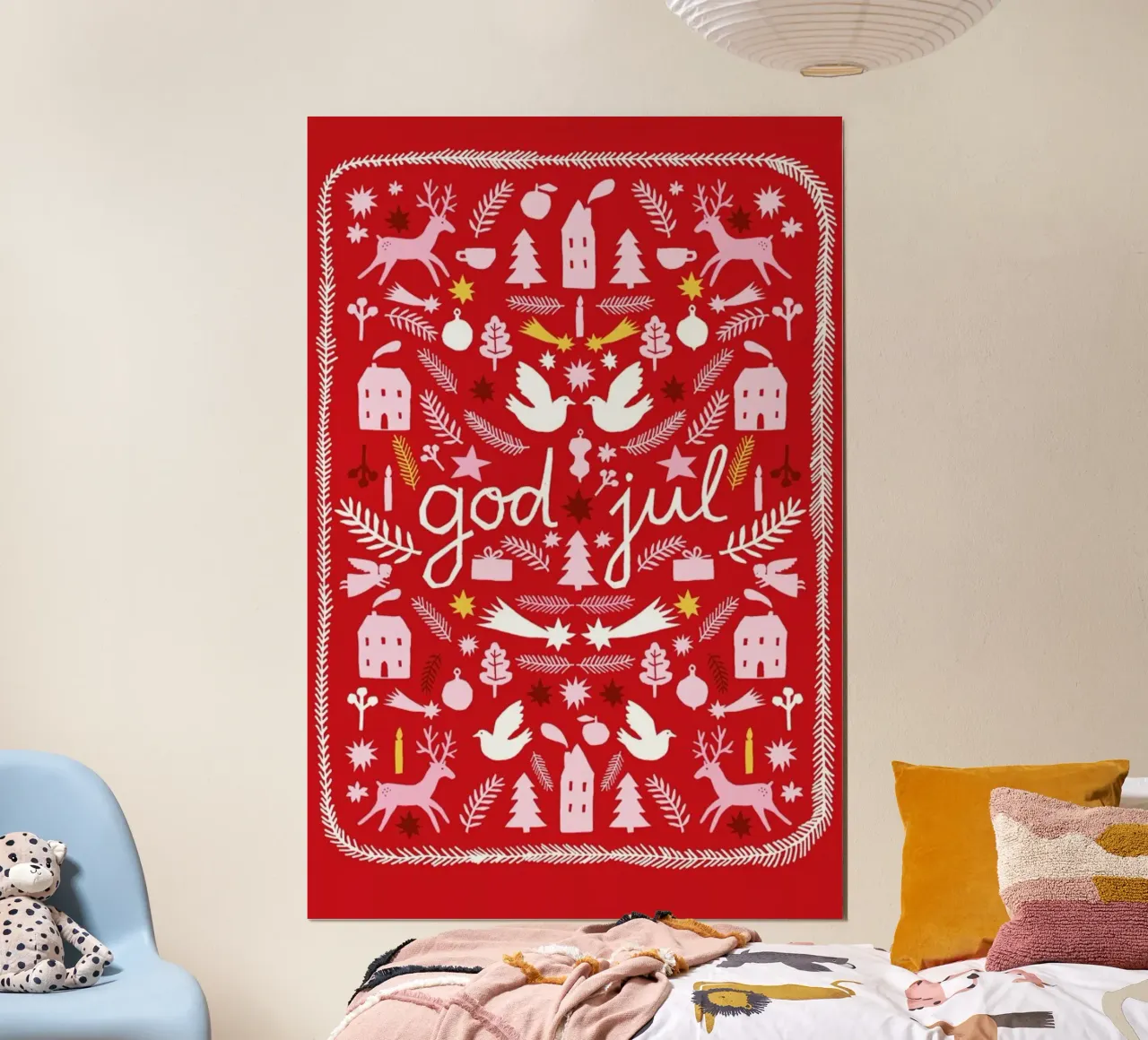 Christmas in Sweden No. 3 poster con telaio in plastica da typealive