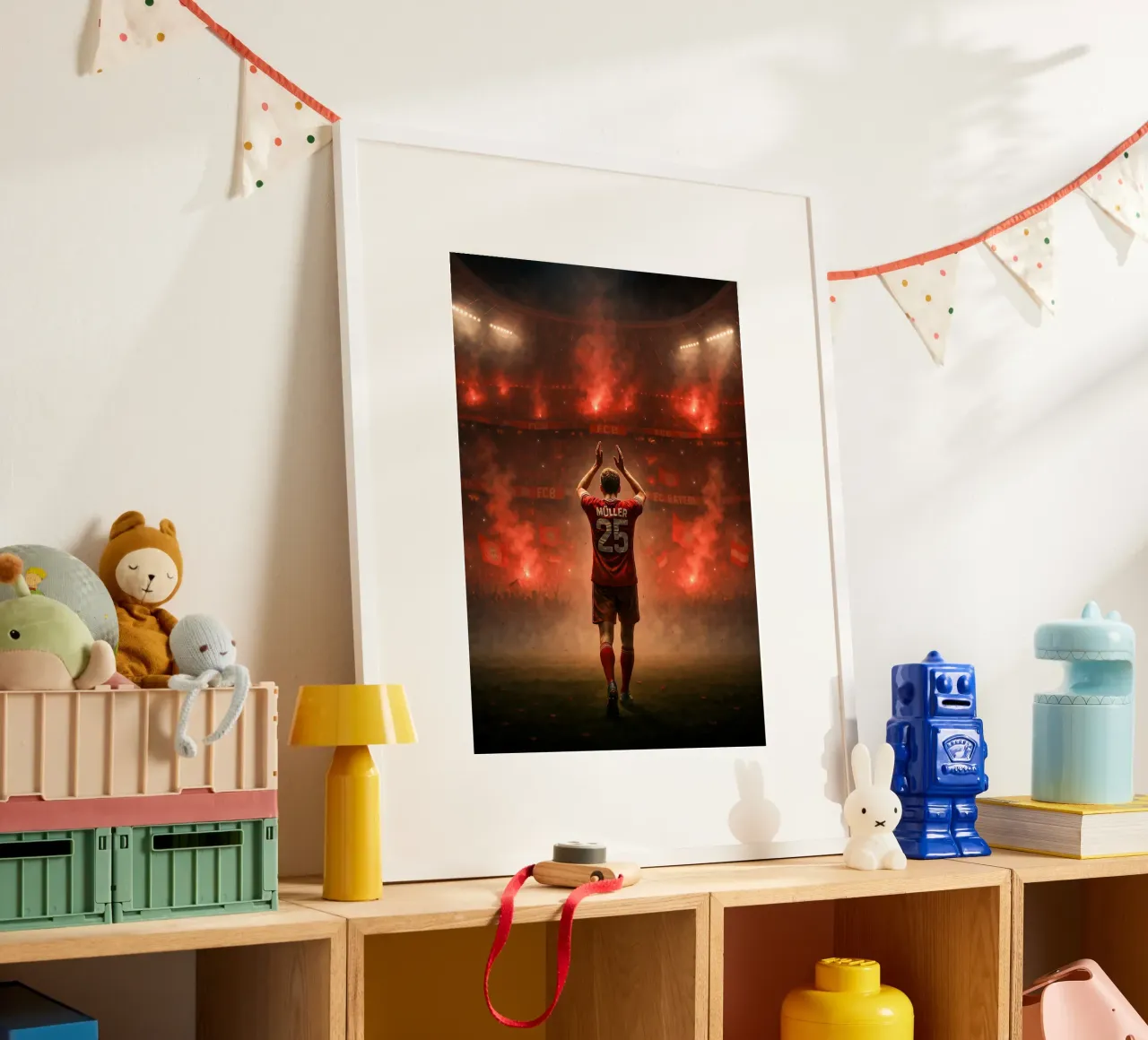 Thomas Müller Poster - Bayern Legend Farewell Moment poster avec cadre en bois de Lootprint