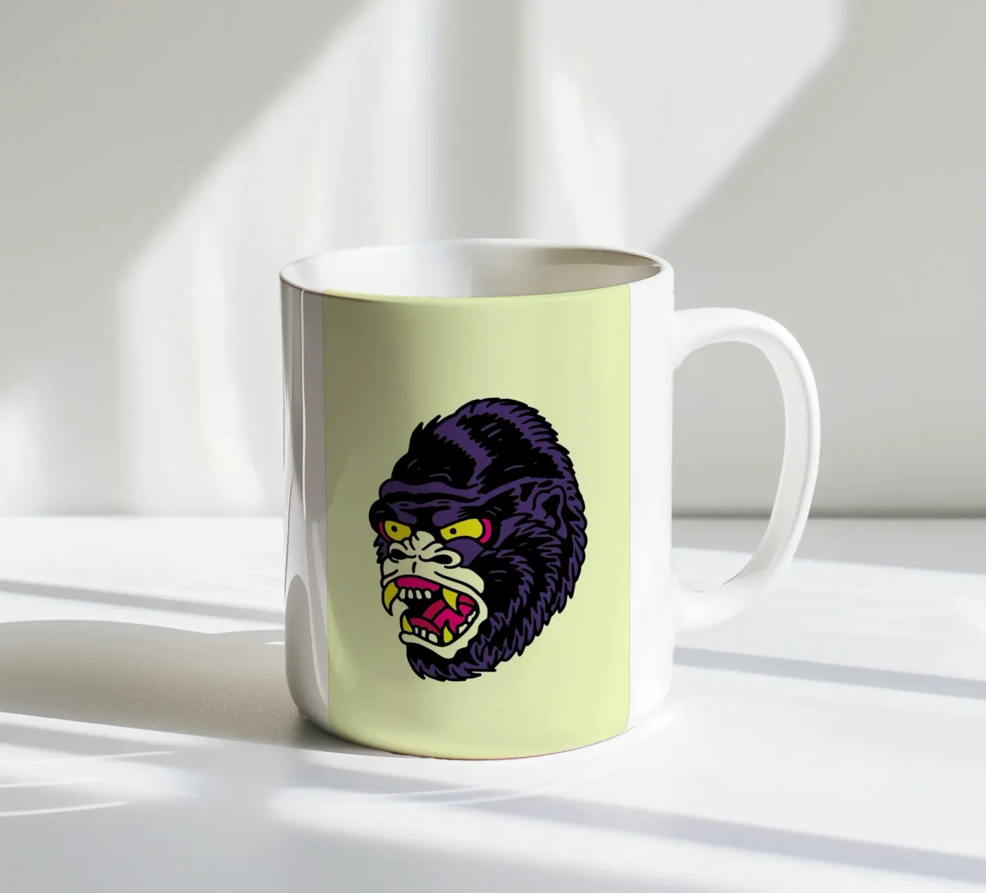 Gorilla ceramic mug by Nick Cocozza
