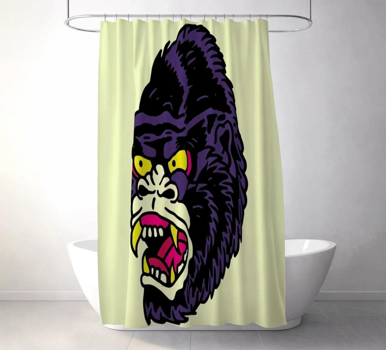 Gorilla douchegordijn van Nick Cocozza
