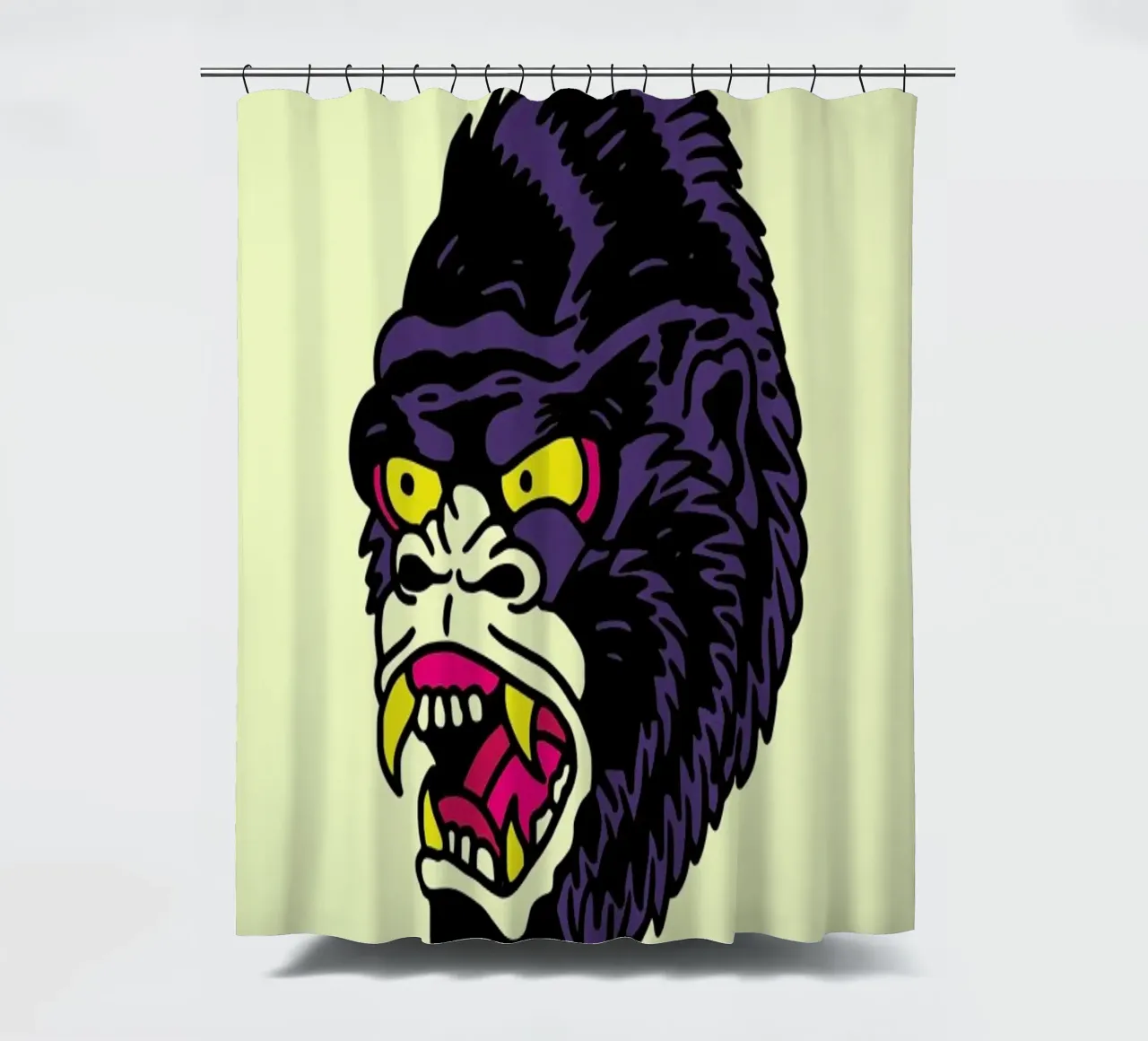 Gorilla douchegordijn van Nick Cocozza