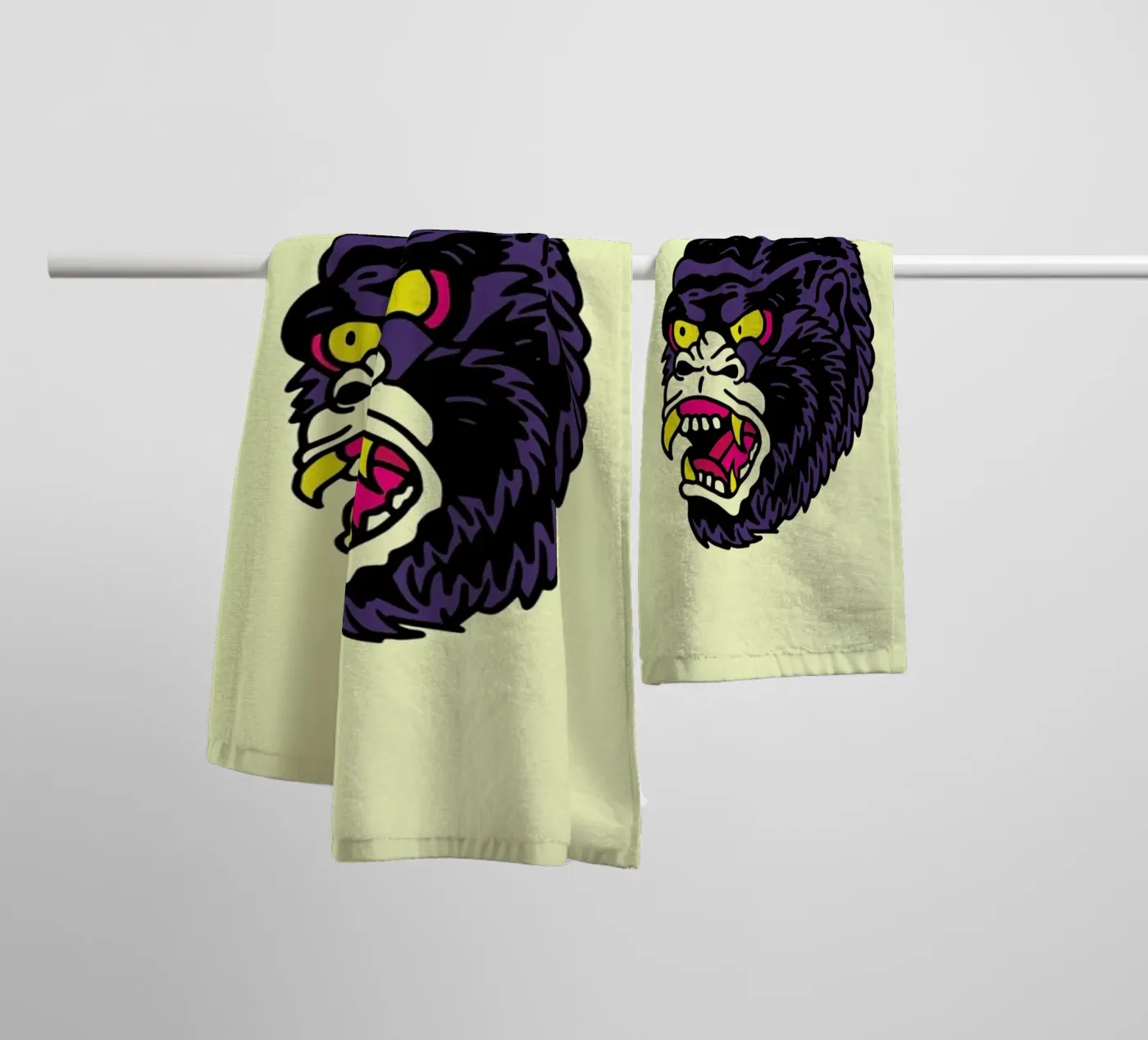 Gorilla towel by Nick Cocozza