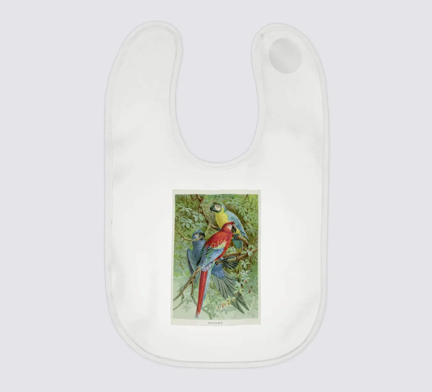 Macaws baby slabbetje van Flora & Fauna