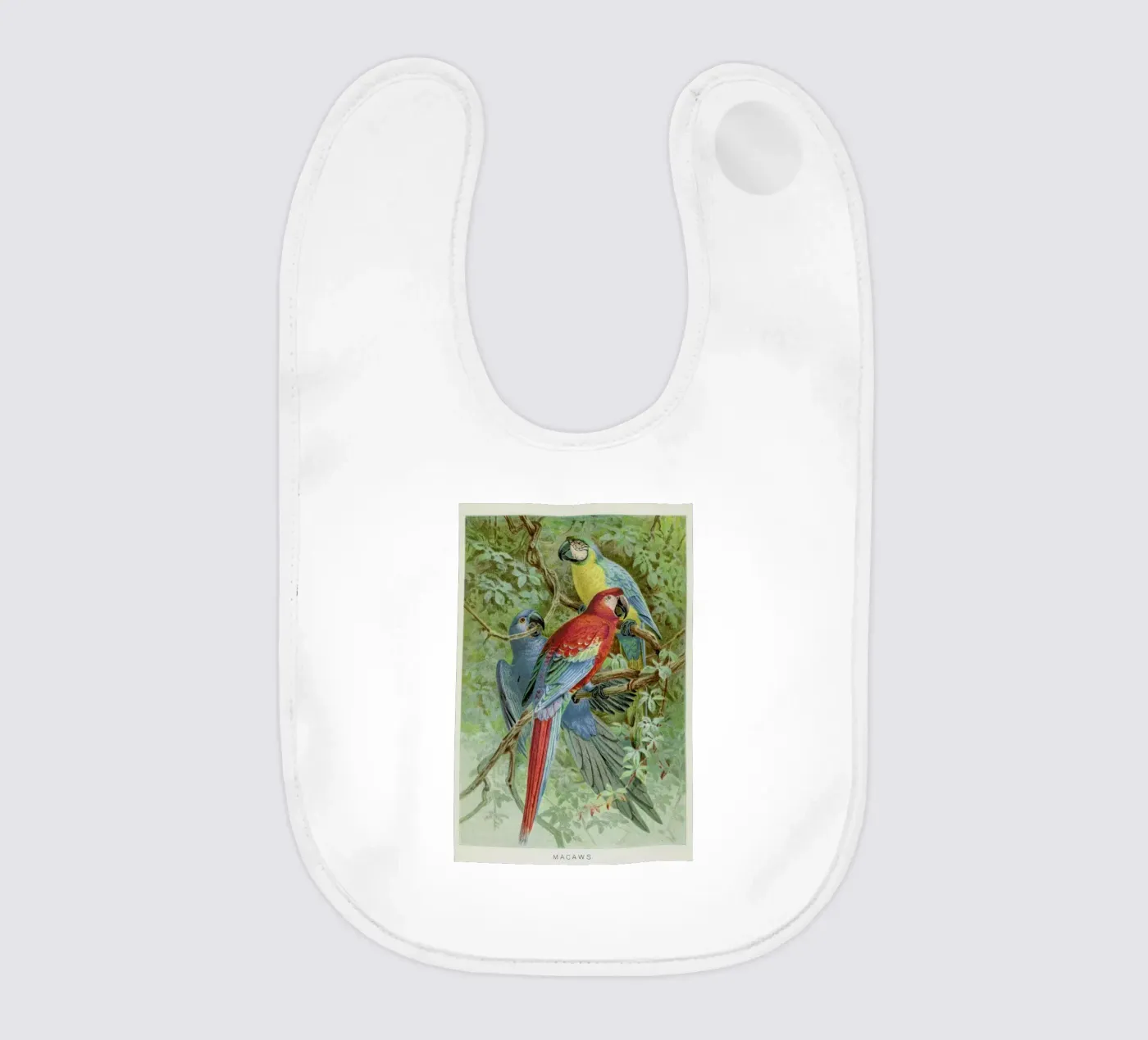 Macaws baby slabbetje van Flora & Fauna