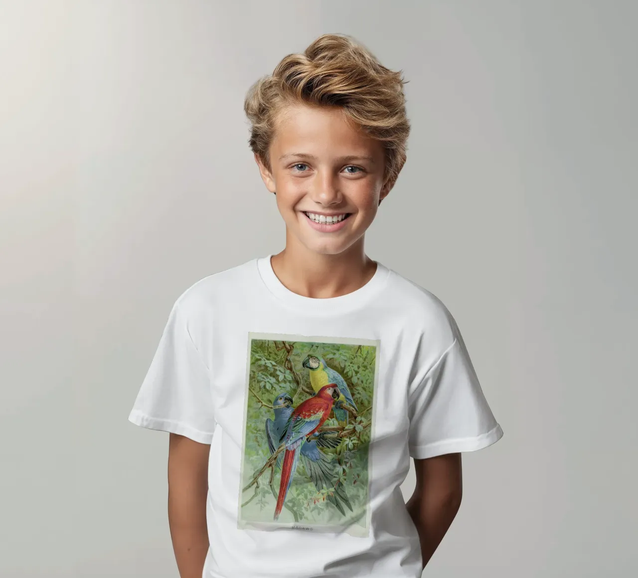 Macaws kinder t-shirt van Flora & Fauna