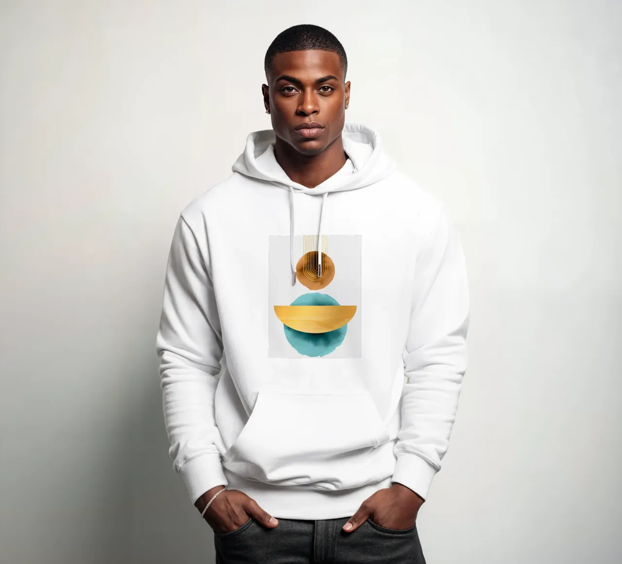 Arte minimalista XIV felpa con cappuccio da ARTVI-SHOP
