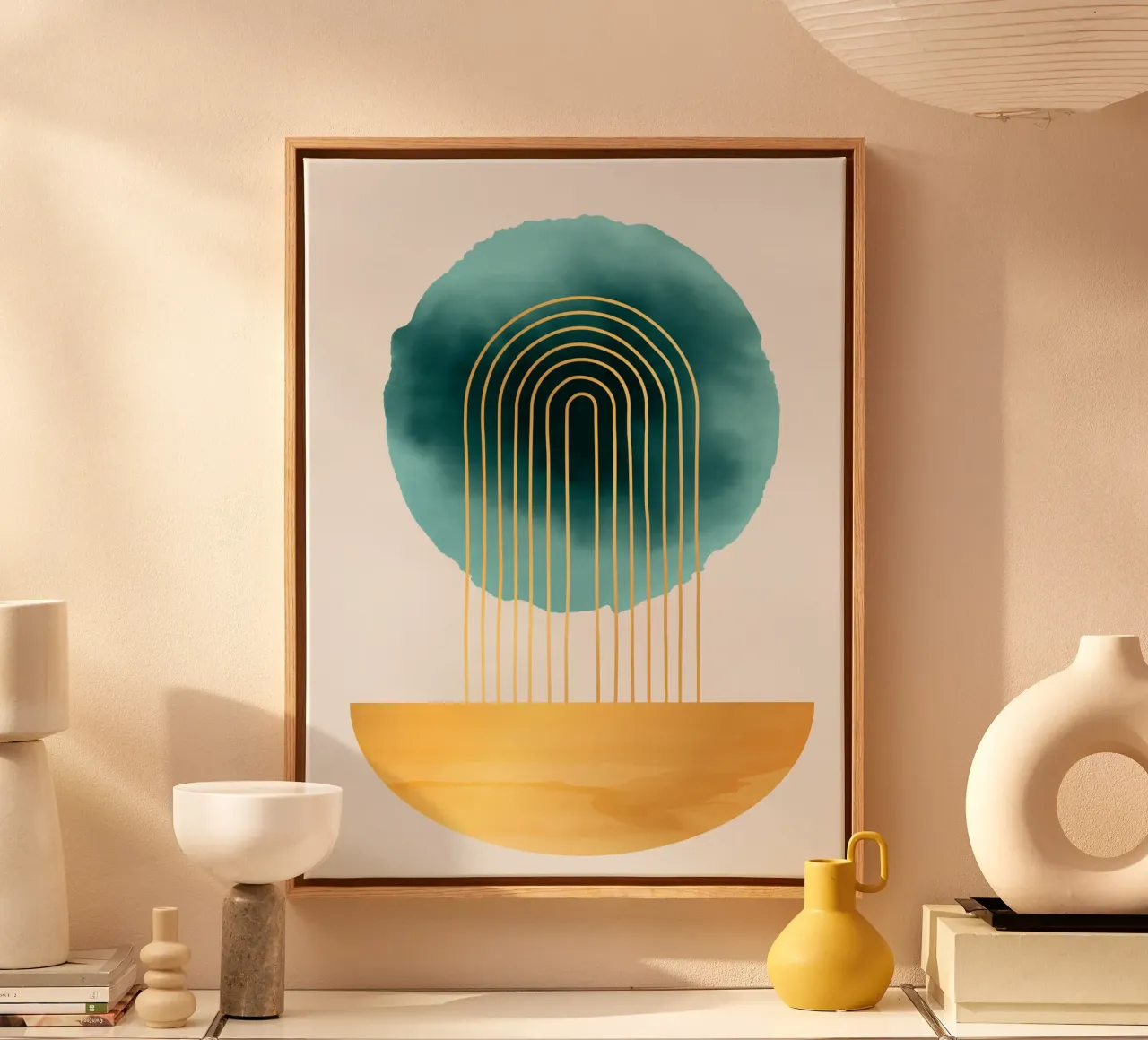 Minimalist Art XV canvas with Floater frame by 🎁 ARTVI-SHOP
