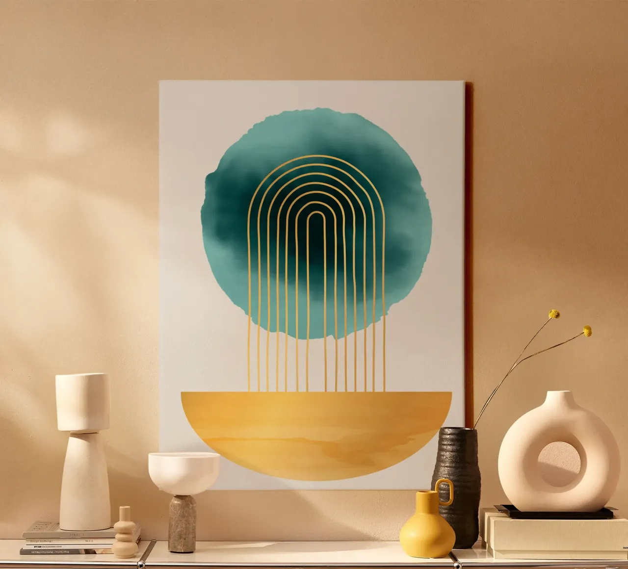 Minimalist Art XV canvas with Floater frame by 🎁 ARTVI-SHOP