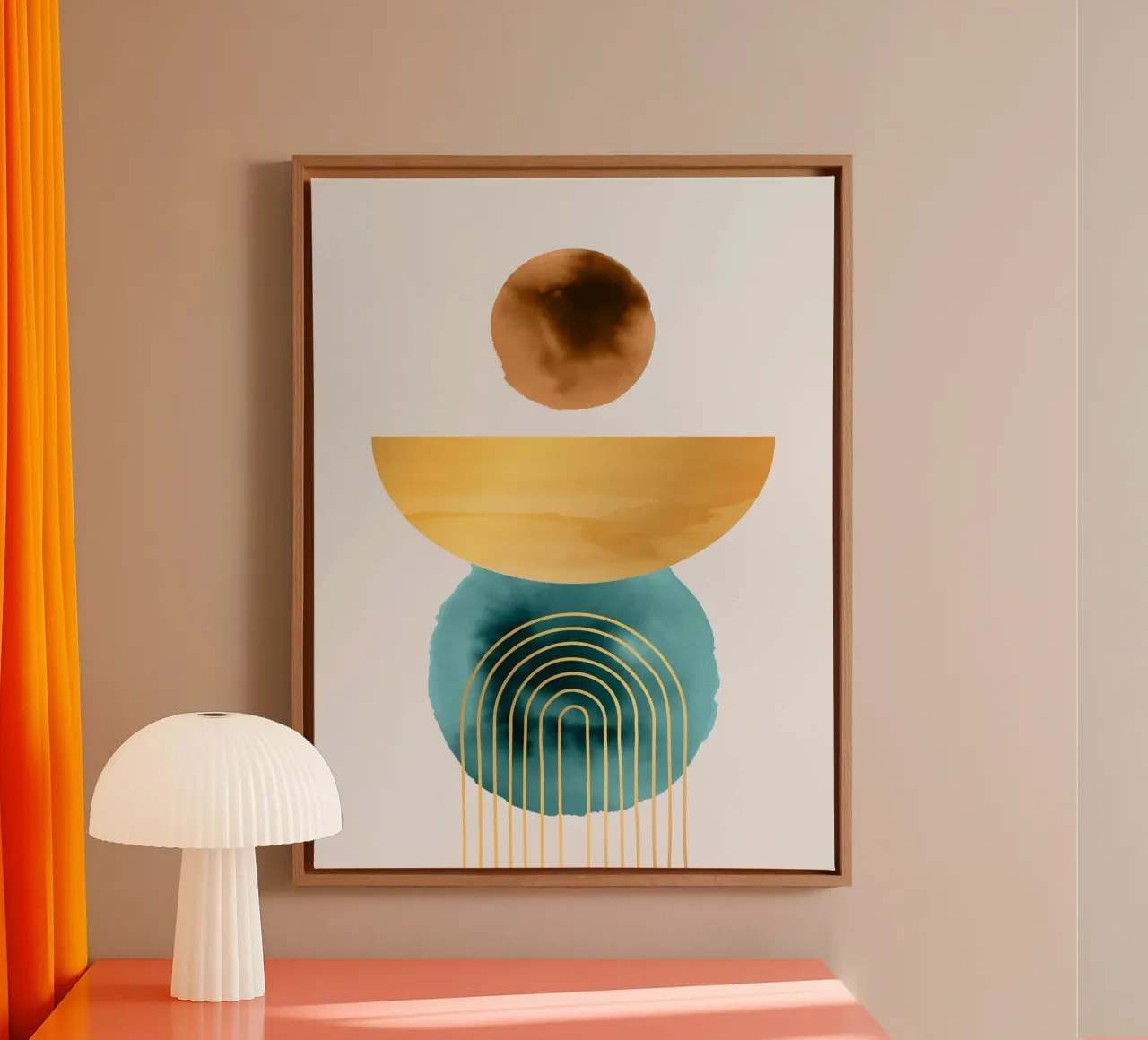 Minimalist Art XVI canvas with Floater frame by 🎁 ARTVI-SHOP