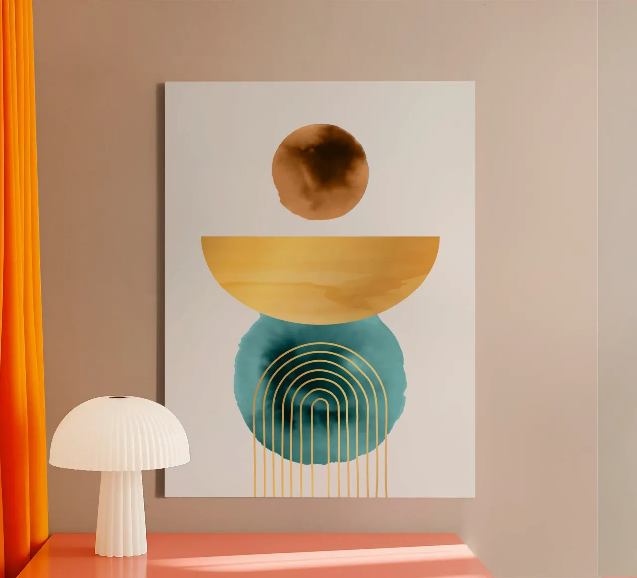 Minimalist Art XVI canvas with Floater frame by 🎁 ARTVI-SHOP