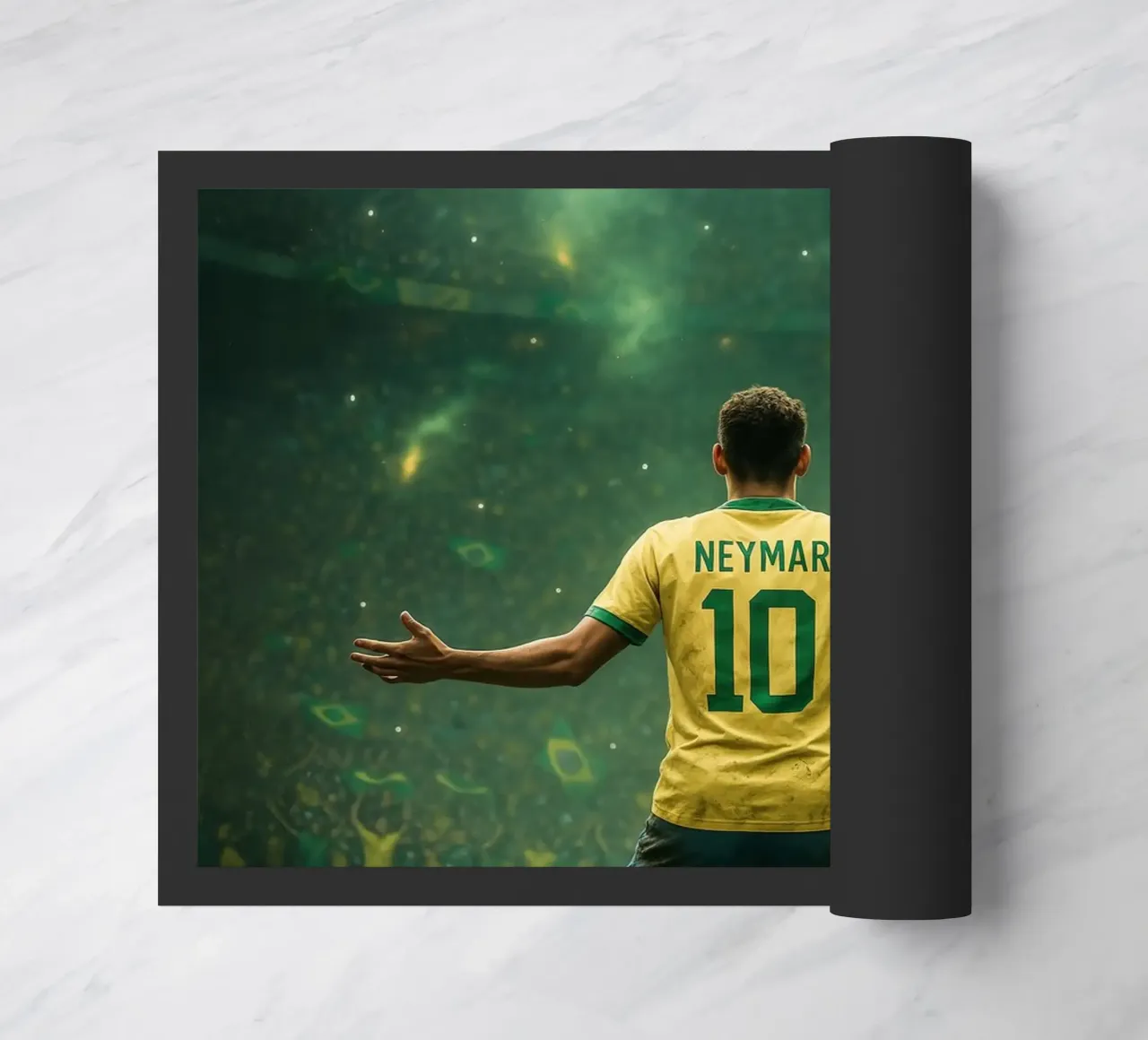 Poster di Neymar - L'eroe emotivo del calcio brasiliano zerbino da Lootprint