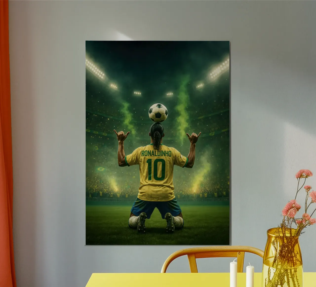 Poster Ronaldinho - Légende brésilienne du freestyle poster avec cadre en plastique de Lootprint