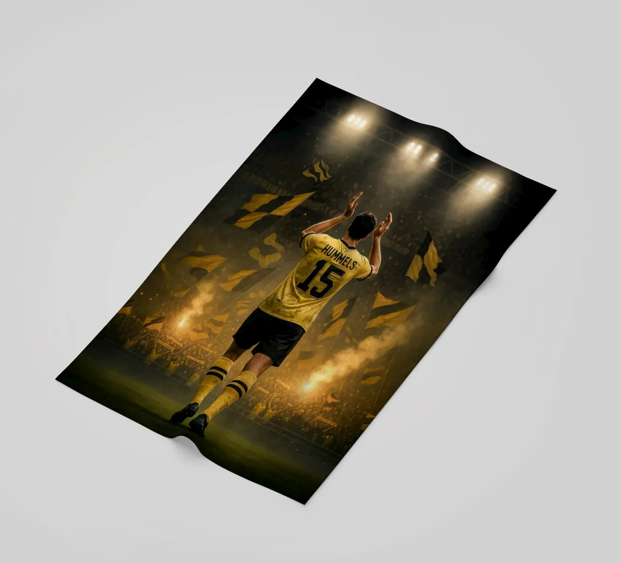 Poster BVB di Mats Hummels - La notte e l'eredità di Dortmund telo mare da Lootprint