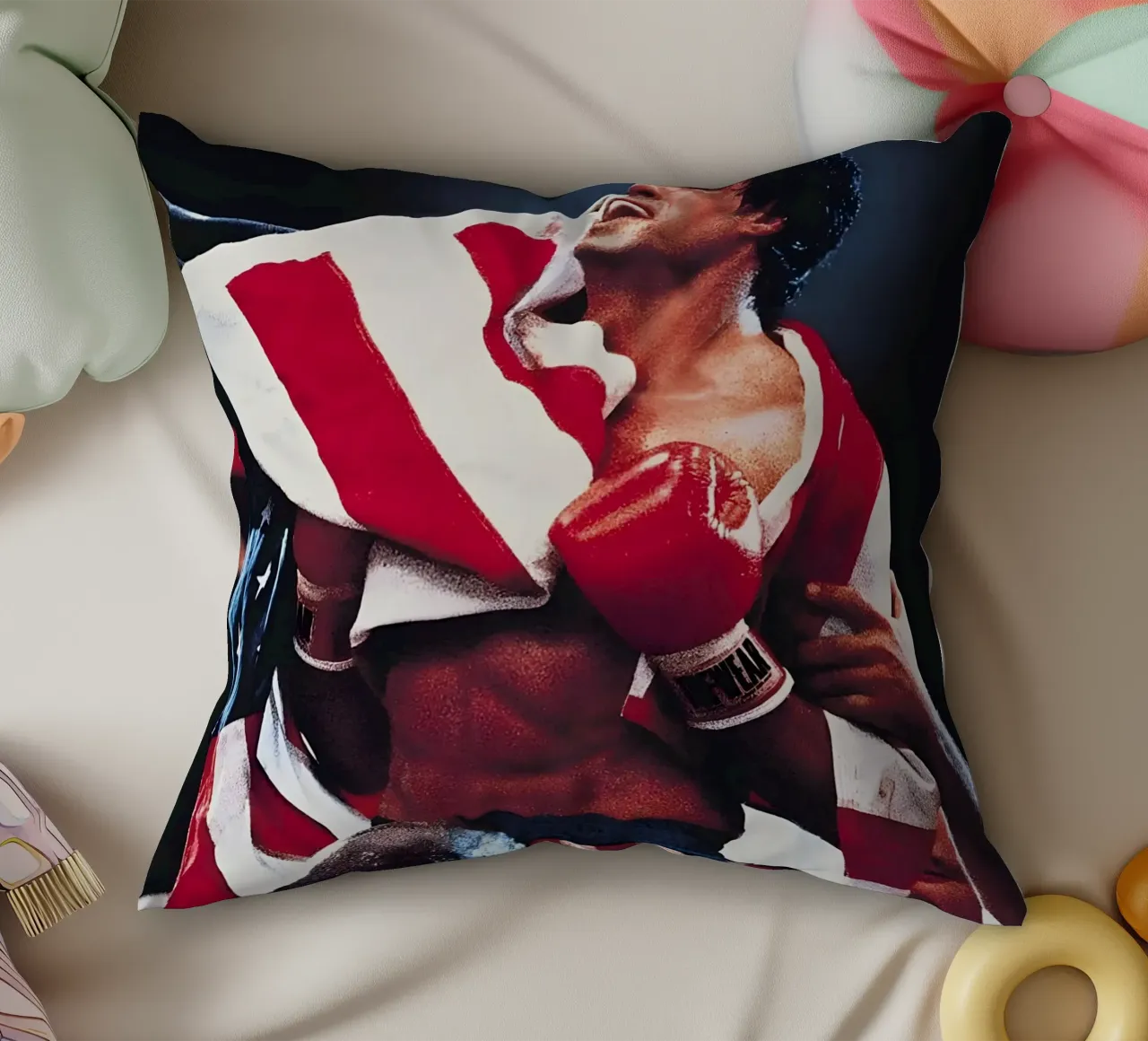 Rocky cuscino da Low poly art