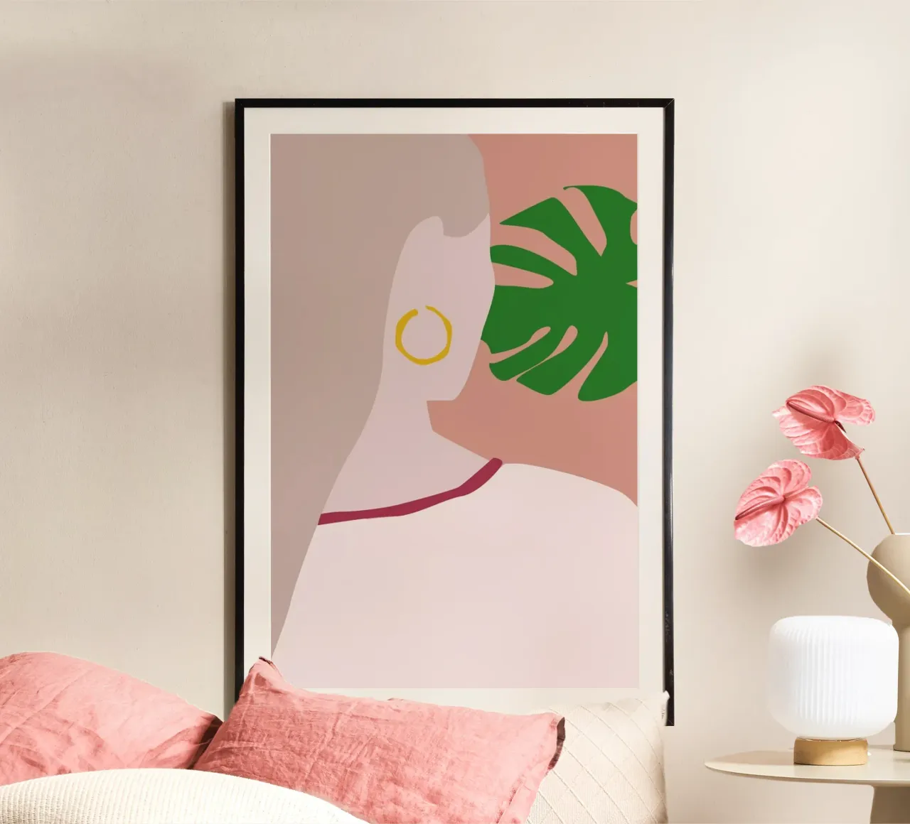 Monstera poster by Helena Ravenne