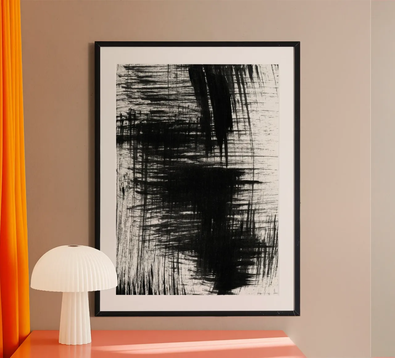 Strokes 24 | Black Expressive Brushstroke Abstract carta hahnemühle da sabidussi