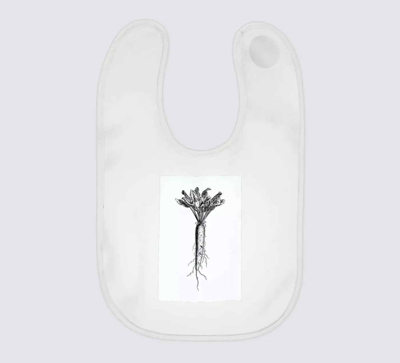 Beetroot baby bib by Flora & Fauna