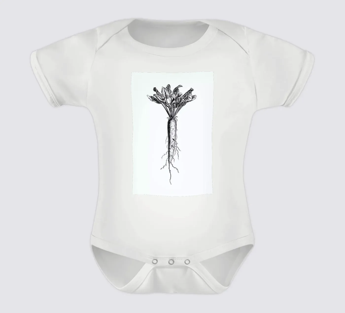 Beetroot body neonato maniche corte da Flora & Fauna