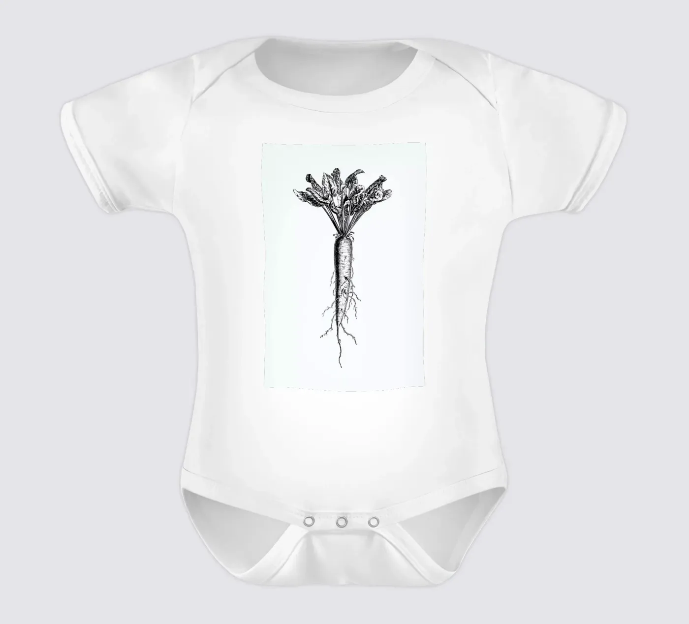 Beetroot body neonato maniche corte da Flora & Fauna